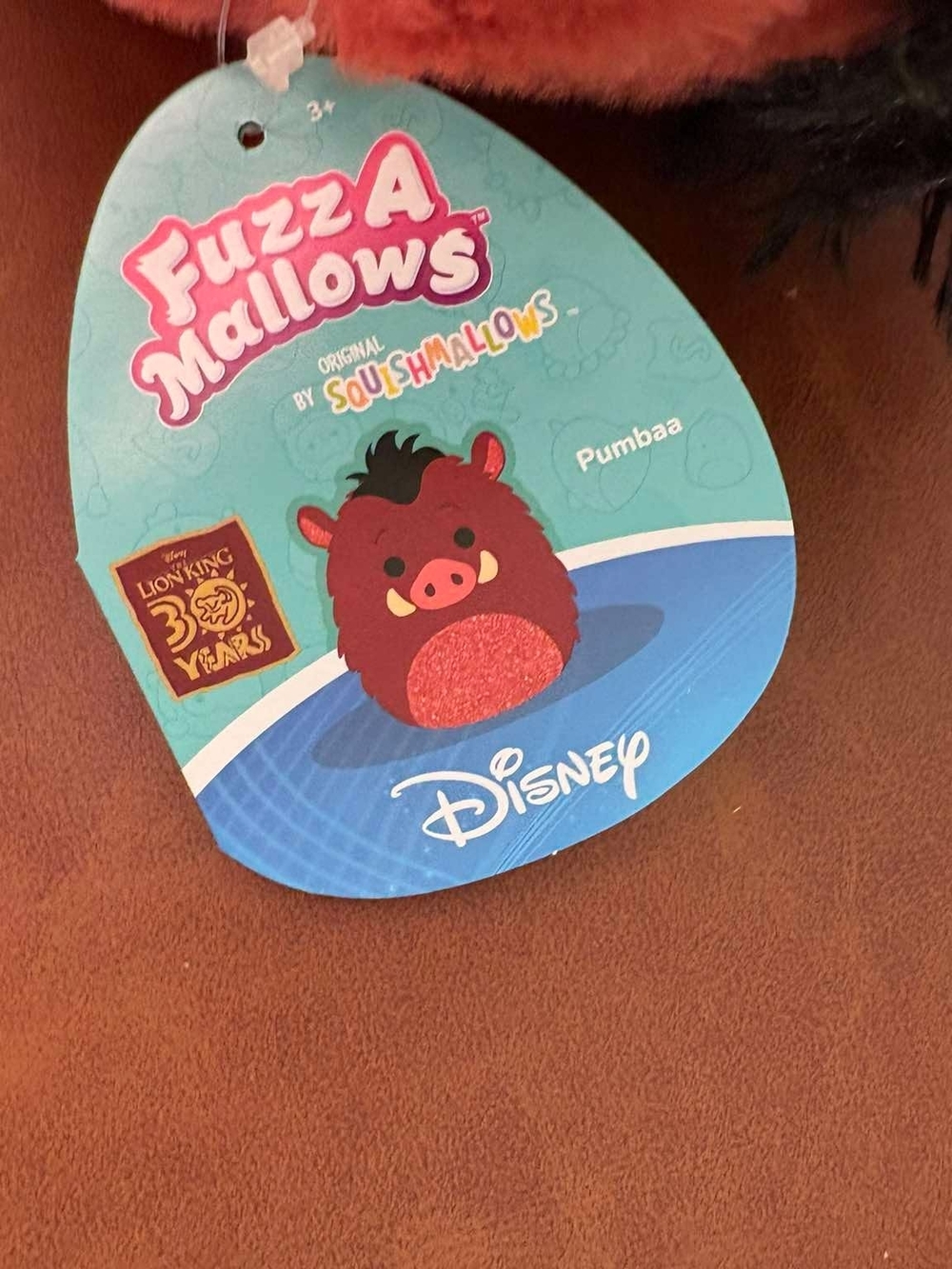 Disney Fuzz A Mallows Pumbaa Tag - Teal/Red/Brown